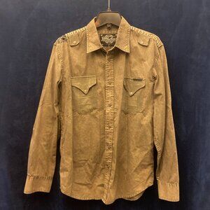 Affliction Shirt Affliction Combat Military Jungle Shirt Men sz L NEW